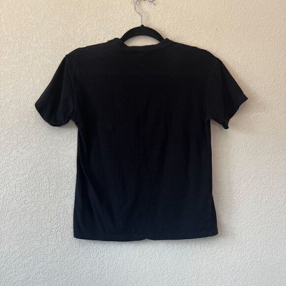 Dirtee Laundry Line Drawing Faces with Flower Black white Tee Size XS - Picture 4 of 4